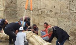 Denizli'de Laodikeia Antik Kenti'nde yapılan  çalışmalarda Athena Heykeli bulundu