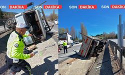 Uşak’ta Kamyonet Devrildi Sürücüsü Vefat Etti