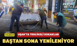 Uşak’ta Tehlikeli Sokaklar Baştan Sona Yenileniyor
