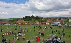 Kabaklar köyünde gök uçurtmalarla yer çocuklarla şenlendi
