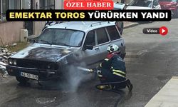 Yürürken yanan Emektar Toros Uşaklıları Korkuttu