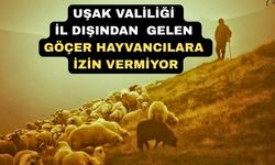 Uşak Valiliği il dışından gelen göçer hayvancılara İzin Vermiyor