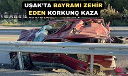 Uşak’ta Bayramı Zehir Eden Feci Kaza: 1 Ölü 2 yaralı