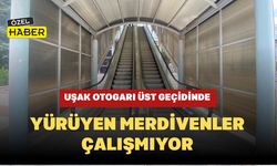 Uşak Otogarı Üst Geçidinde Yürüyen Merdivenler Çalışmıyor