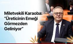 Milletvekili Karaoba “Üreticinin Emeği Görmezden Geliniyor”