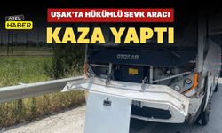 Uşak’ta Hükümlü Aracı Kaza Yaptı