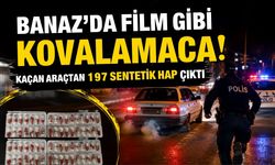 Banaz’da Film Gibi Kovalamaca! Kaçan Araçtan 197 Sentetik Hap Çıktı