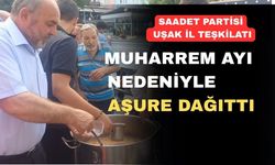 Saadet Partisi Uşak İl Teşkilatı Aşure Dağıttı