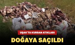 Uşak’ta Kurban Atıkları Doğaya Saçıldı