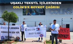 Öz İplik-İş Uşak Şubesi Colin’s önünde basın açıklaması yaptı