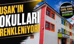 Uşak'ta Okullar Rengârenk Bir Görünüme Kavuşuyor