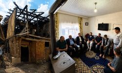 Banaz Kaymakamı Musa Kazım Çelik'ten Yangınzede Aileye Ziyaret