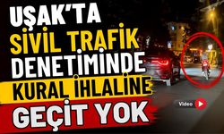 Uşak'ta Sivil Trafik Denetiminde Kural İhlaline Geçit Yok