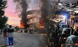 Uşak’ta Otobüs Alev Alev Yandı