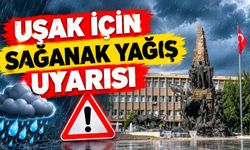 Uşak için sağanak yağış uyarısı