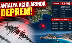 3,3 Büyüklüğünde Deprem Oldu