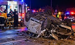 Kütahya’da Takla Atan Otomobilde 4 Kişi Yaralandı 1 Kişi Ağır Yaralı