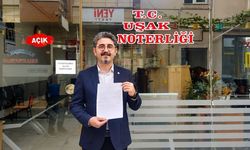 Yeni Parti Uşak İl Başkanlığı İçin Noter Tasdikli Aday