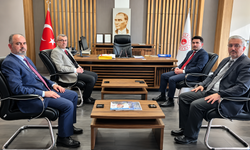 Uşak İl Müftüsü Harmancı'dan İl Müdürü Muhammed Yusuf Orhan'ı makamında ziyaret