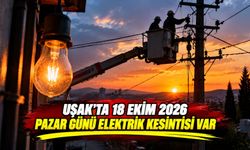 Uşak’ta 18 Ekim 2026 Pazar Günü Elektrik Kesintisi Olacak