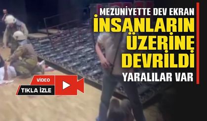 Konser Salonu’nda dev ekran insanların üzerine devrildi