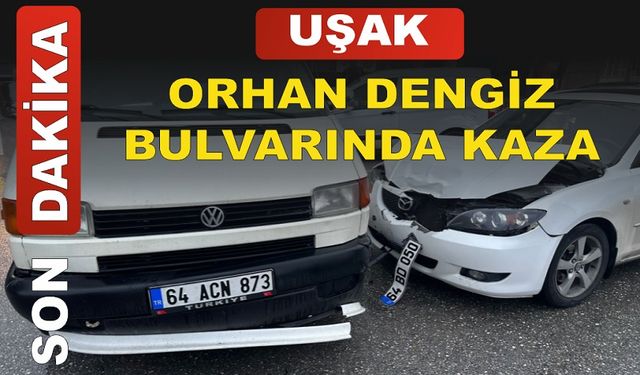 Uşak'ta trafik kazası sonucu trafik akışı etkilendi