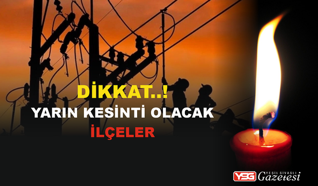 Mersin'de ve İlçelerinde 30 Nisan 2024  Elektrik Kesintisine Dikkat..!