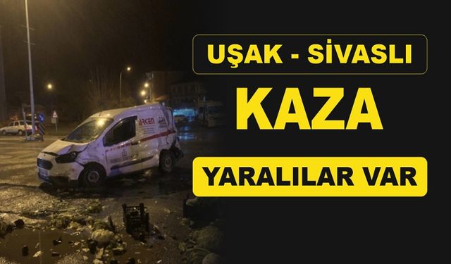 Sivaslı'da Trafik Kazası 2 Araç Çarpıştı, 4 Kişi Yaralandı