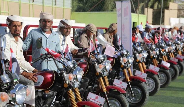 Türkiye Diyanet Vakfı 100 kişiye 3 tekerlekli motosiklet dağıtımı yaptı