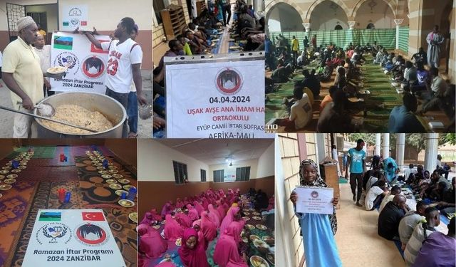 Uşak’tan bir okul kara Afrika’da iftar yemekleri düzenledi