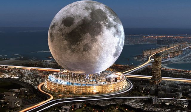 Gökyüzündeki Ay Dubai'de Yeryüzüne İniyor.