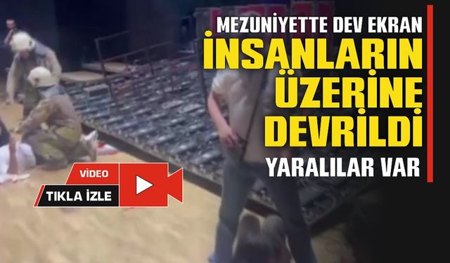 Konser Salonu’nda dev ekran insanların üzerine devrildi