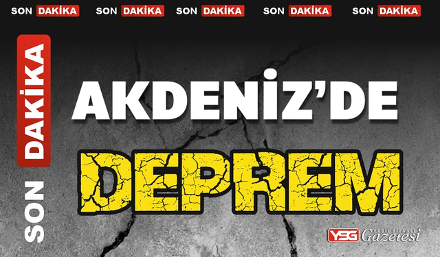 Akdeniz’de 3.8 büyüklüğünde deprem