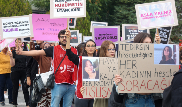 Uşak'ta kadın cinayetlerinin son bulması için yürüdüler