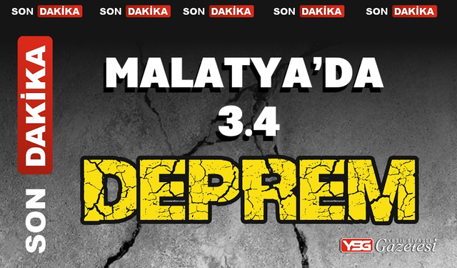 Malatya’da 3.4 büyüklüğünde deprem oldu