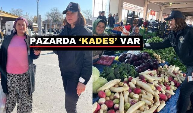 Uşak’ın Eşme ilçesinde pazarda “KADES” tanıtıldı