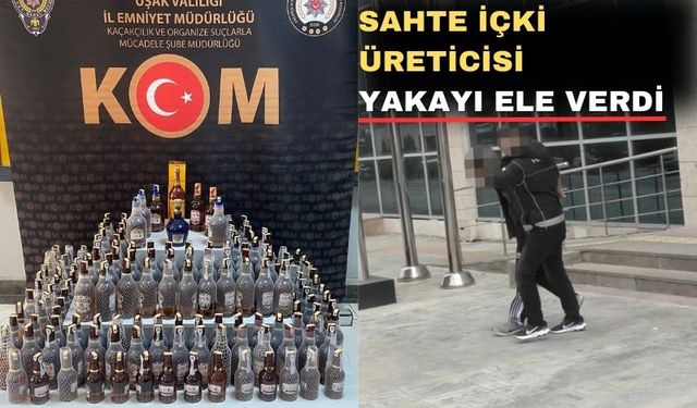 Uşak Polisi sahte viski yakaladı