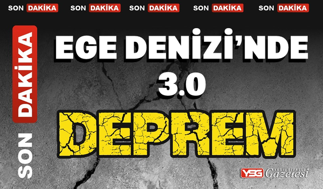 Ege Denizi’nde 3.0 büyüklüğünde deprem