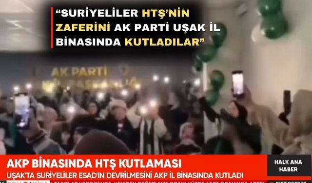 Uşak’taki Suriyeliler Esad’ın devrilişini AK Parti’de kutladılar