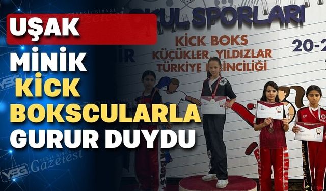 Uşaklı minik kickbokscular Türkiye şampiyonluğu kazandı