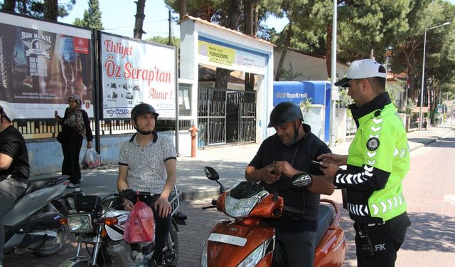 Kula’da dron destekli trafik denetimleri yapılıyor
