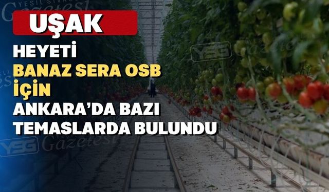 Uşak Heyeti Sera OSB için Ankara’da destek aradı