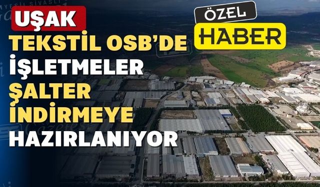 Uşak Tekstil OSB ölmüş ağlayanı yok