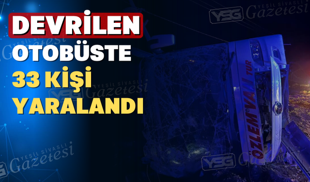 Feci kaza : Otobüsten 33 Yaralı Çıkarıldı