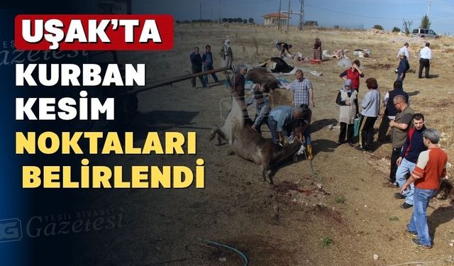 Uşak’ta 10 noktada kurban kesim alanı