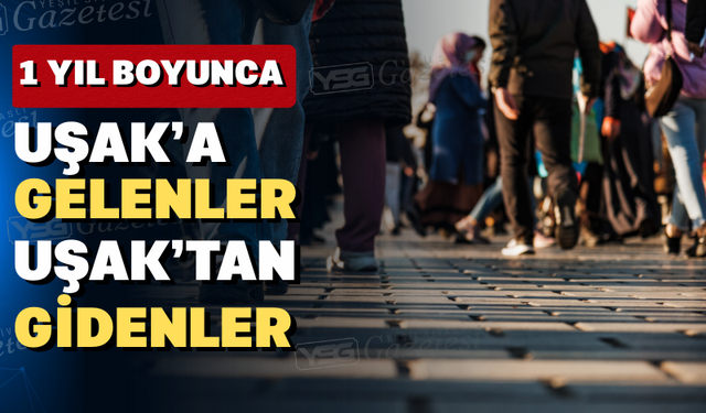 2024 yılında Uşak’tan göç edenler