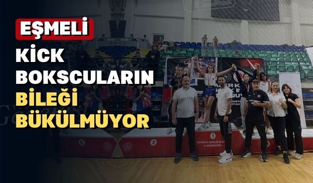 Uşak’ın Eşme ilçesinde kick bokscular rakip tanımıyor