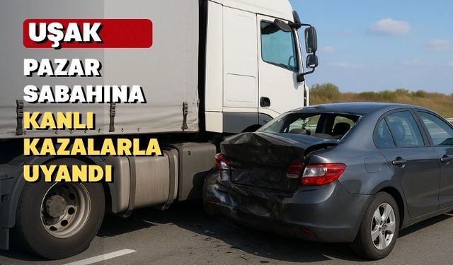 Uşak’ta ikinci kaza: 1’i ağır 4 yaralı