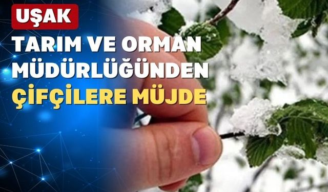 Uşak’ta zirai don mağduru çiftçilere destekleme ödemesi yapılacak