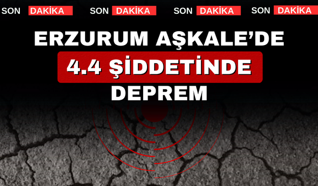Erzurum’da 4.4 büyüklüğünde deprem
